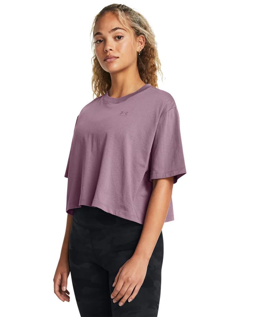 Women's UA Boxy Crop Simple Short Sleeve Product Image