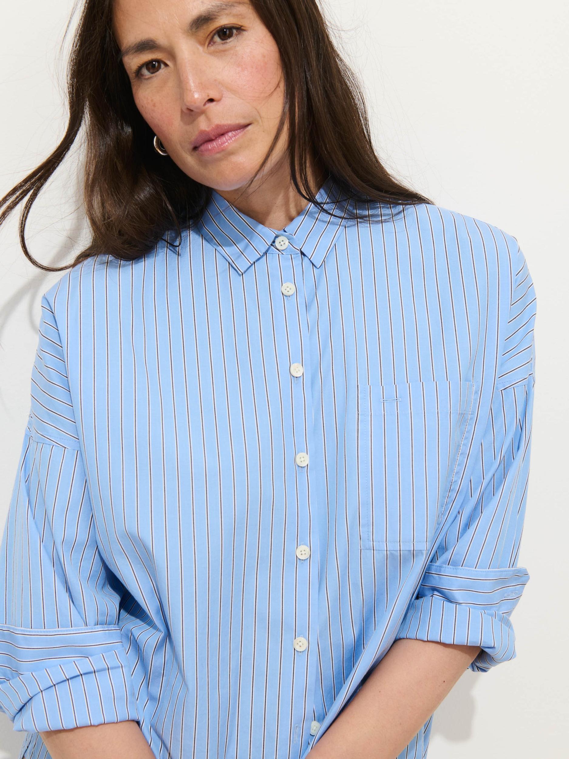 Jo Striped Shirt In Cotton Poplin Product Image