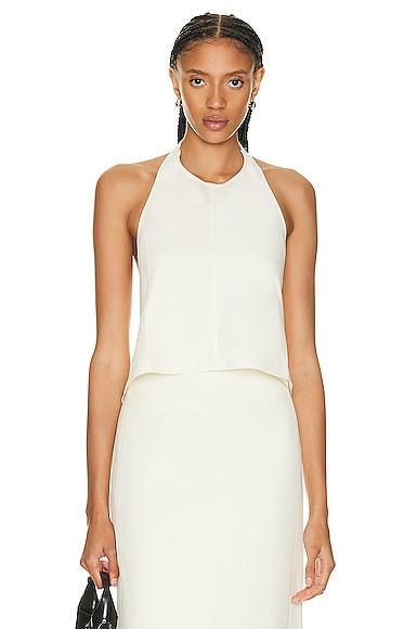 WARDROBE.NYC Halter Top Cream. (also in ). Product Image