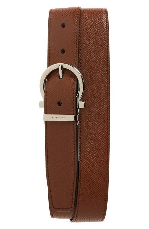 Mens Reversible Leather Gancio-Buckle Belt Product Image