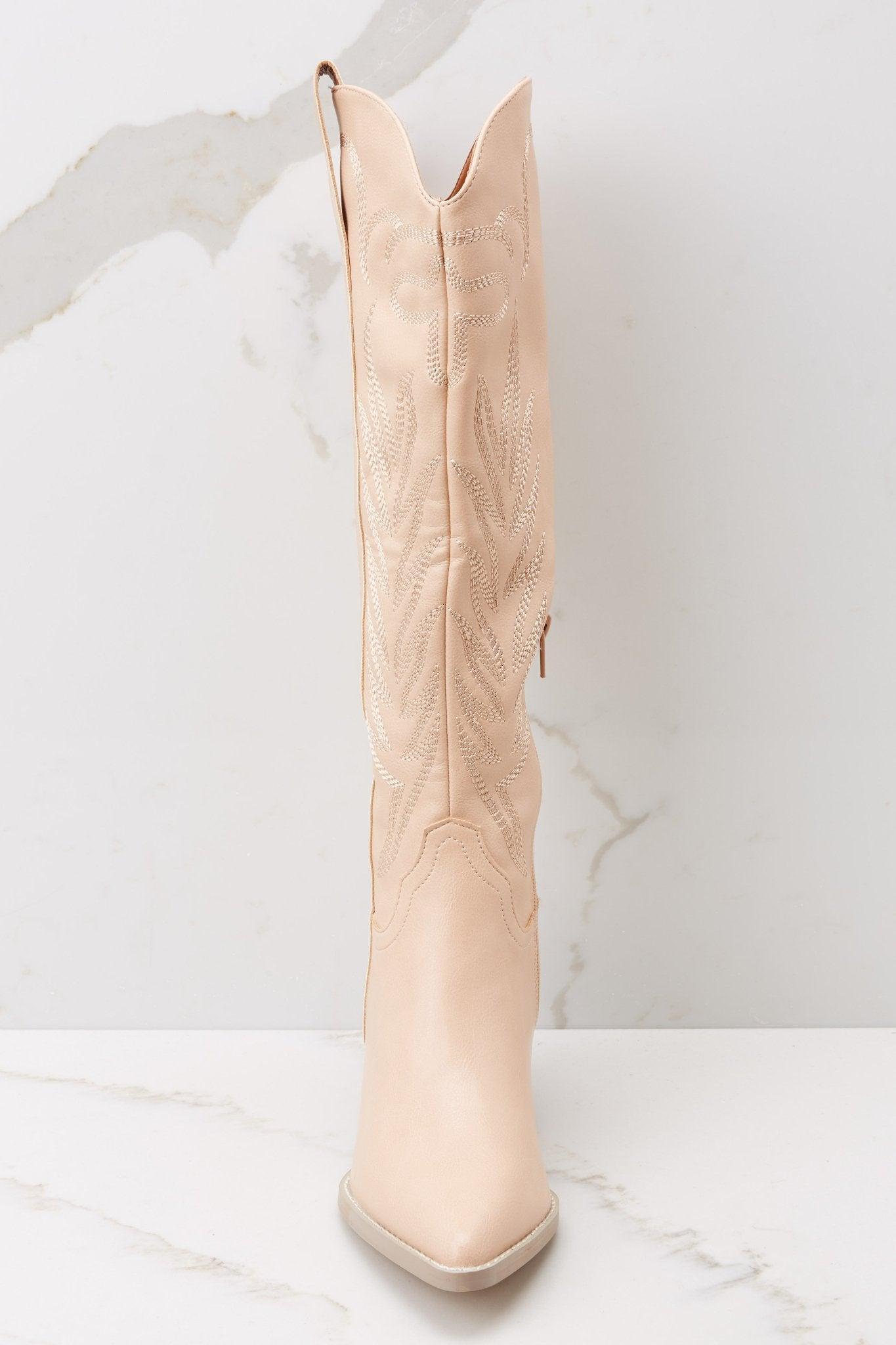 Bring The Sass Nude Boots Product Image