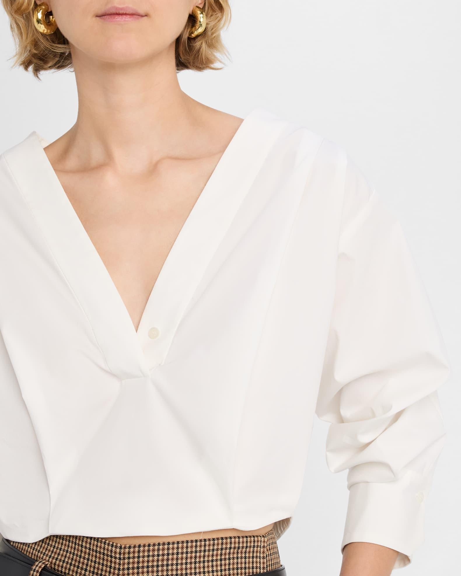 Jordan Ruched-Sleeve Popover Top Product Image