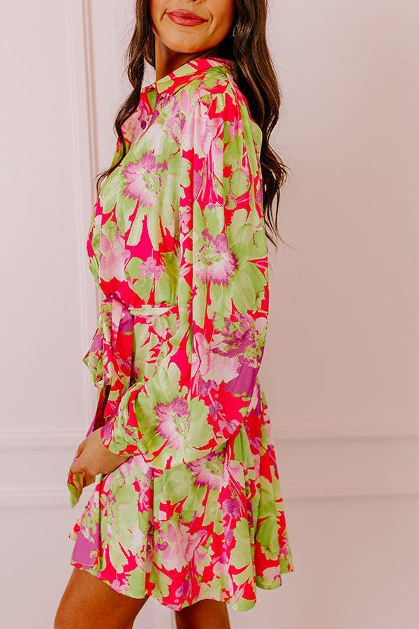 Aloha Attire Satin Floral Dress Product Image