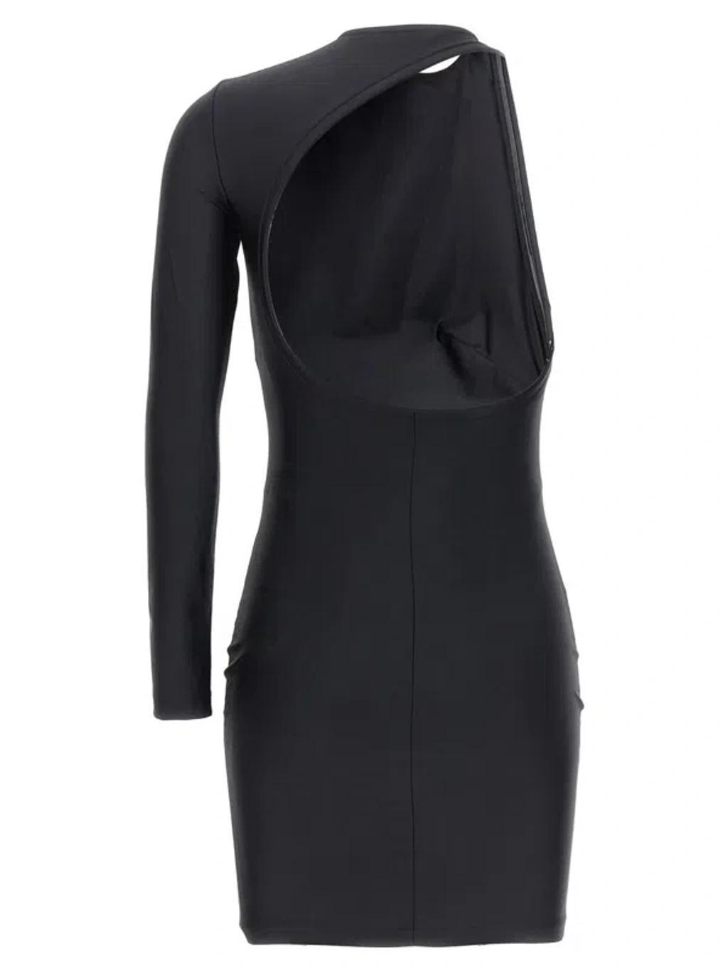 BALENCIAGA Asymmetric Mini Dress In Black Product Image