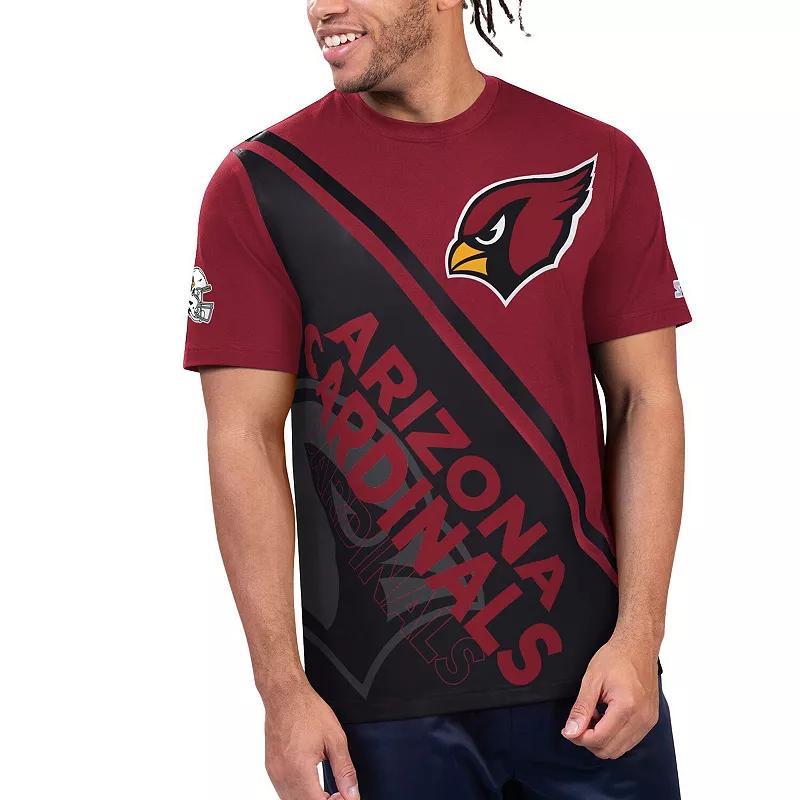 Mens Starter Cardinal/Black Arizona Cardinals Finish Line Extreme Graphic T-Shirt Product Image