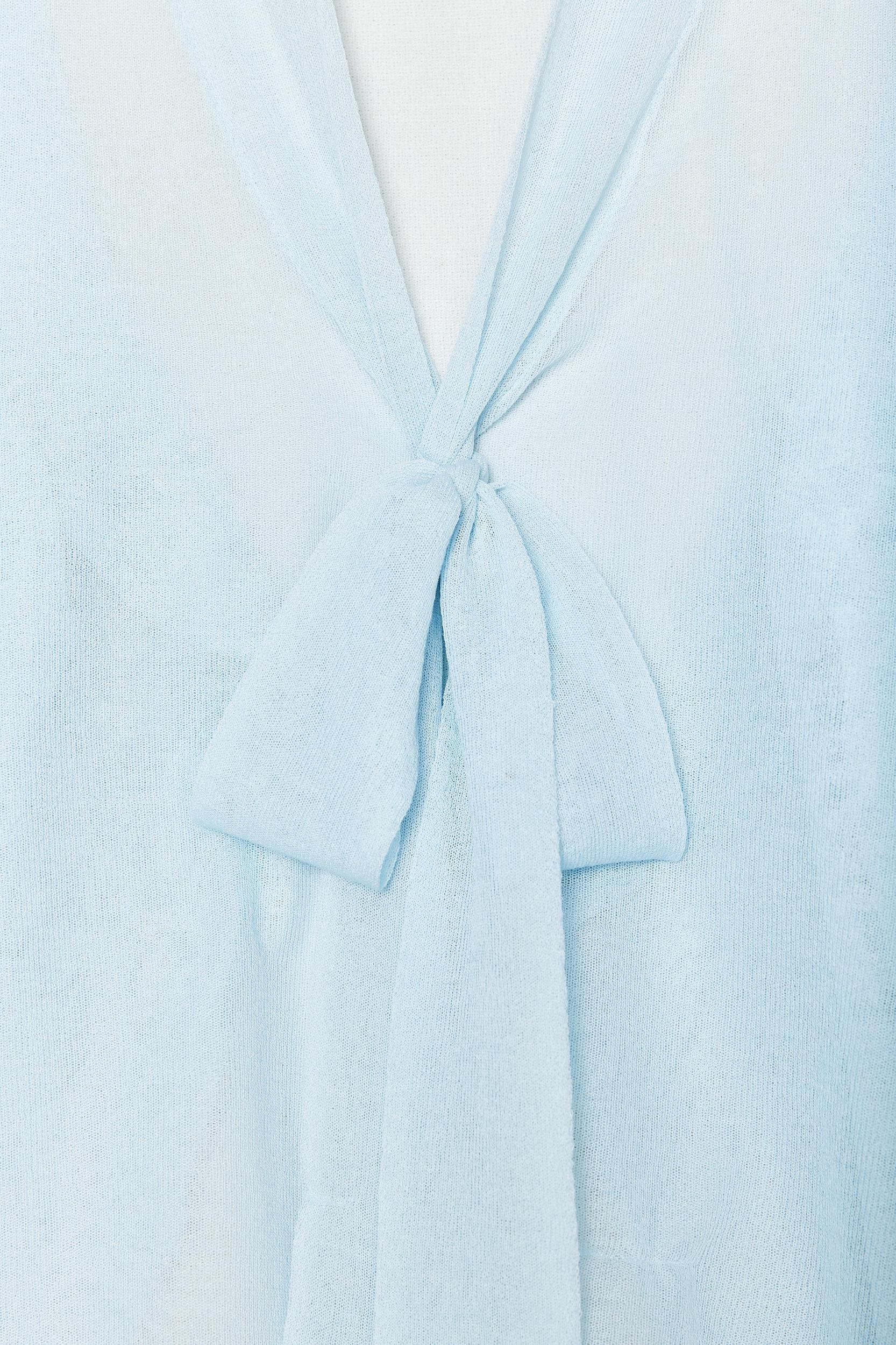 SEMI-SHEER KNIT BLOUSE Product Image