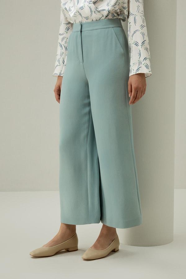 LILYSILK Silk Trousers - Womens - Royal Blue 100% Organic Silk - High-Quality Wide Leg Pants 16 Product Image