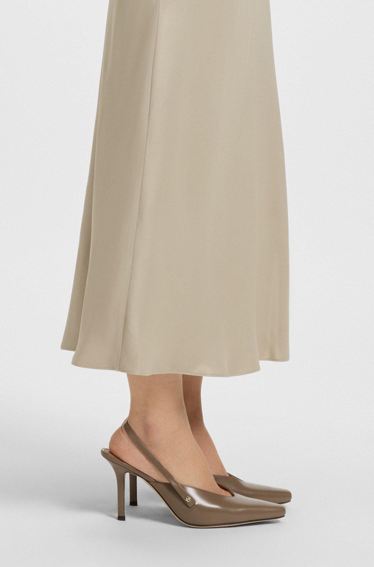 Regular-fit maxi skirt in satin Product Image