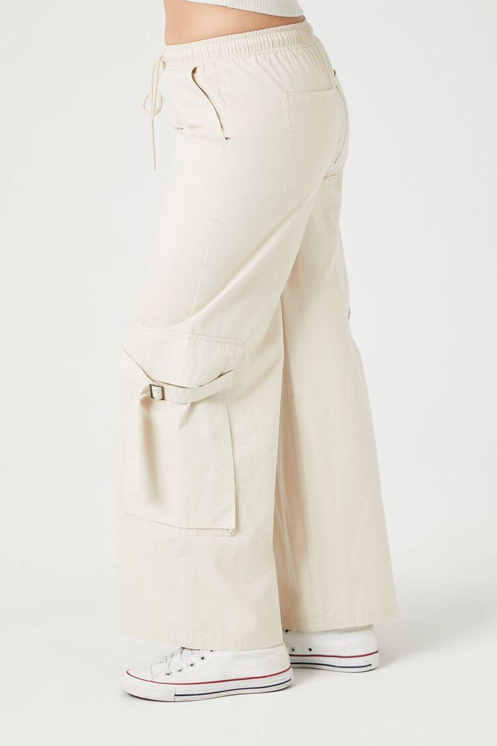 Twill High-Rise Utility Pants | Forever 21 Product Image