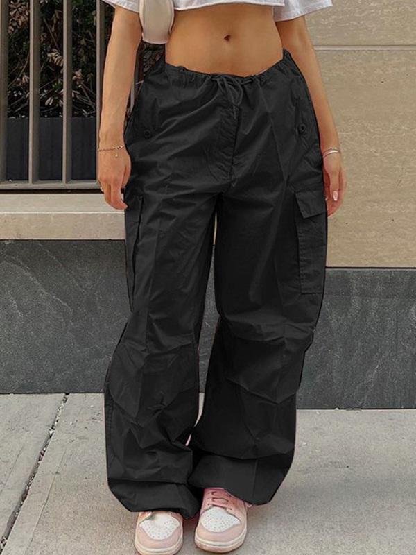 Drawstring Y2K Baggy Cargo Pants Product Image