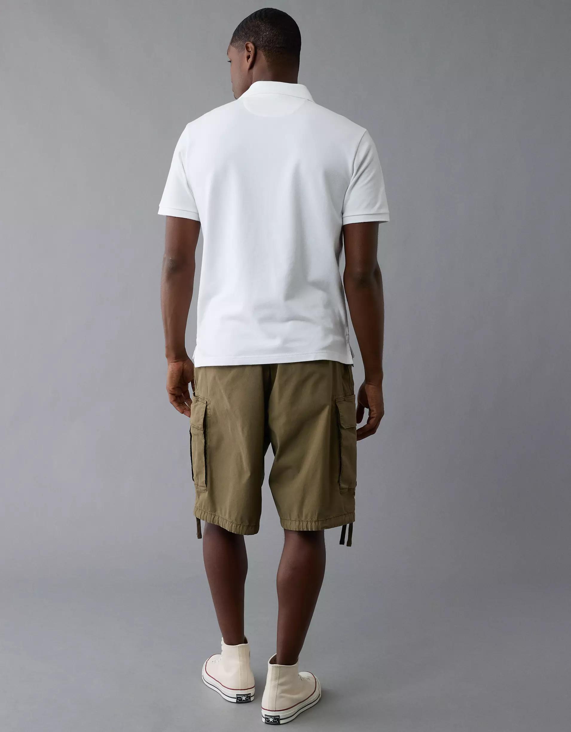 AE Lived-In Stretch Pique Polo Shirt Product Image