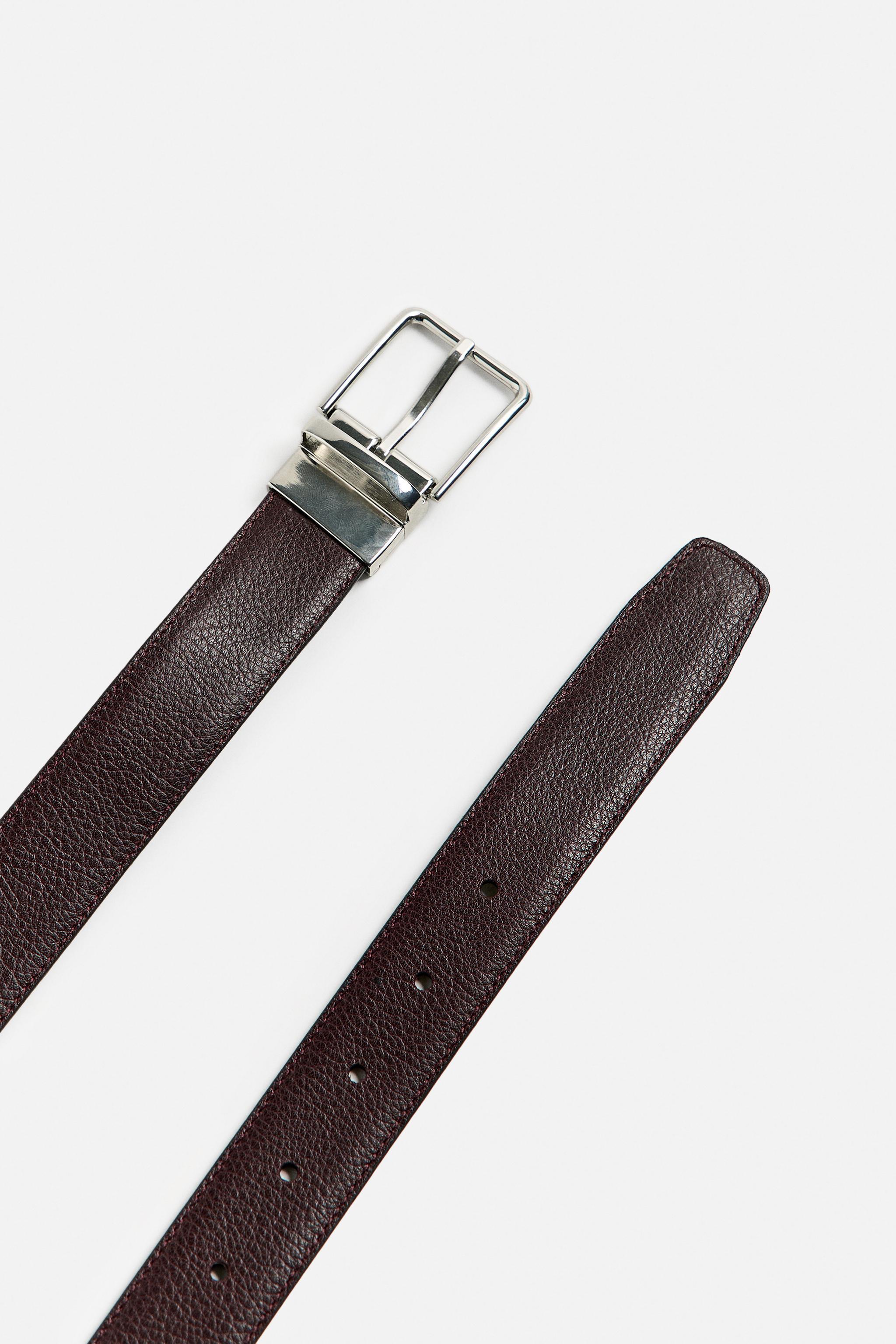 REVERSIBLE CONTRAST LEATHER BELT Product Image