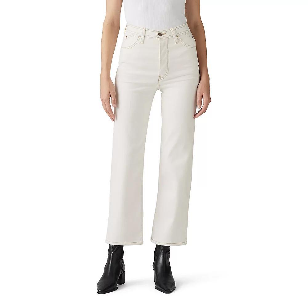 Women's Levi's® Riveted Ribcage Straight Ankle Jeans, Size: 29(US 8)Medium, Egret Product Image