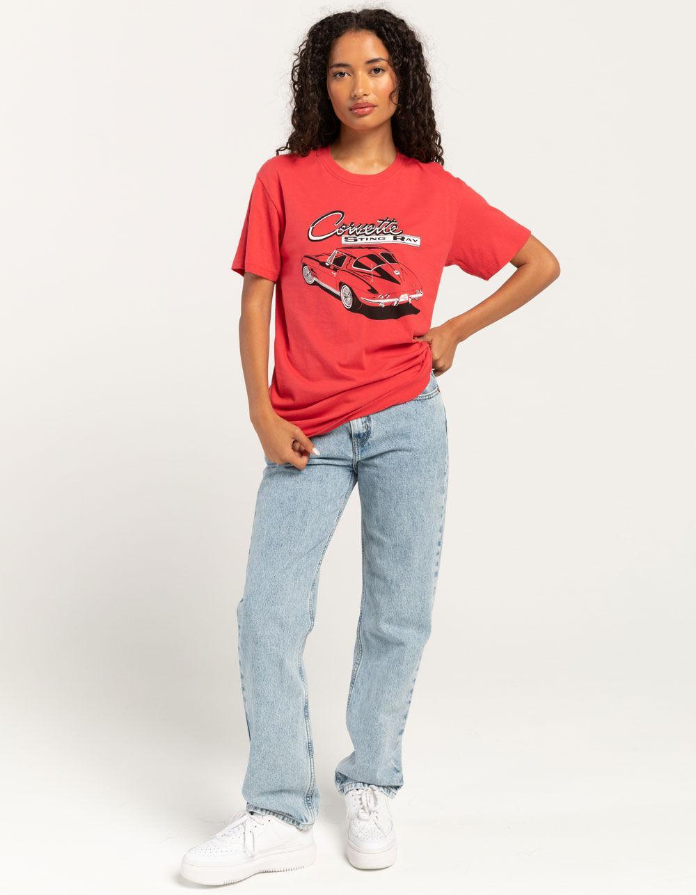 AMERICAN NEEDLE Corvette Sting Ray Womens Tee - RED Product Image
