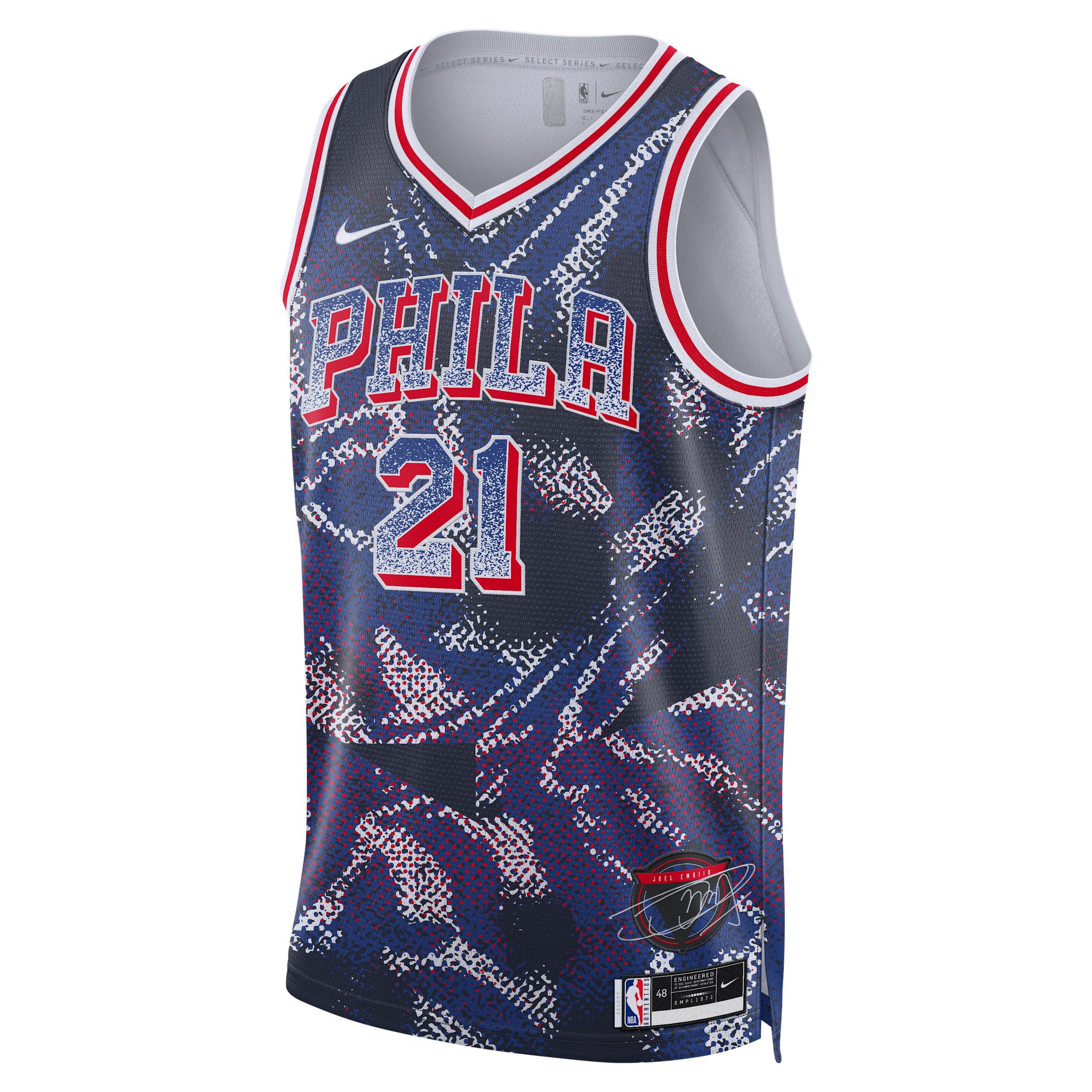 Joel Embiid Philadelphia 76ers 2025/26 Select Series Nike Mens Dri-FIT NBA Swingman Jersey | HJ4064-495 Product Image