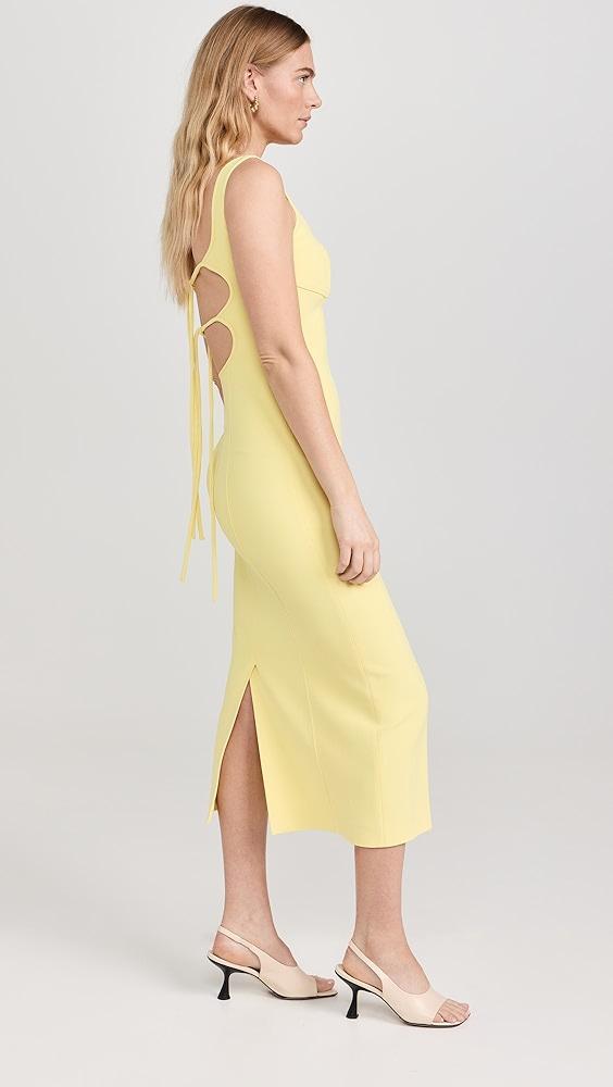 Another Tomorrow Double Tie Back Long Sheath Dress | Shopbop Product Image