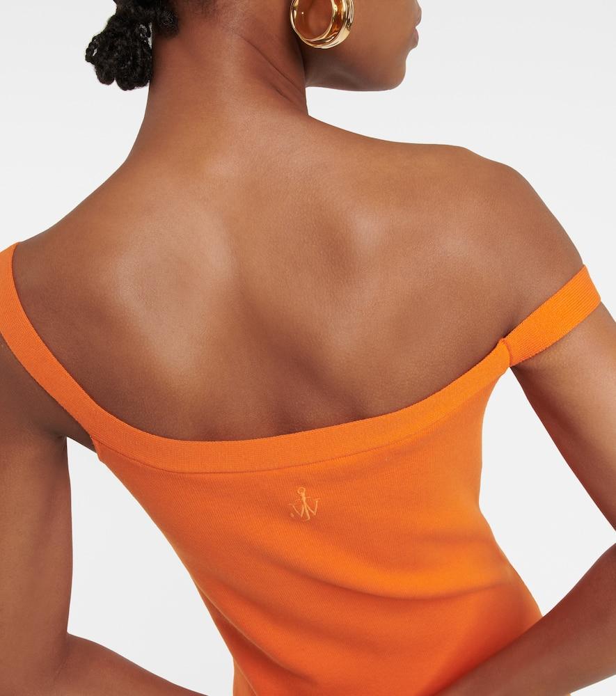 JW ANDERSON Deconstructed Asymmetrical Minidress In Orange Product Image
