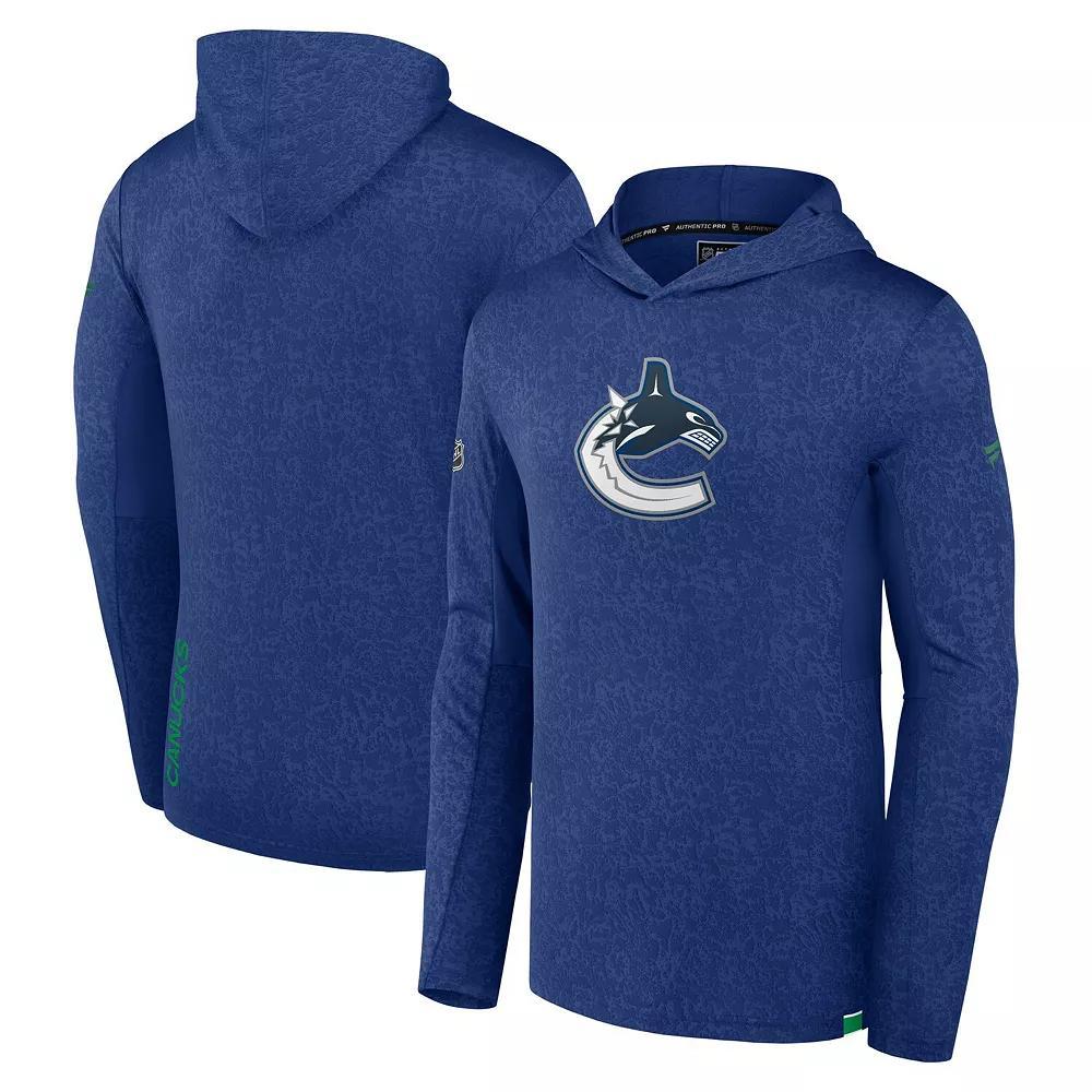 Men's Fanatics Blue Vancouver Canucks Authentic Pro Lightweight Pullover Hoodie, Size: Medium, Cnk Blue Product Image