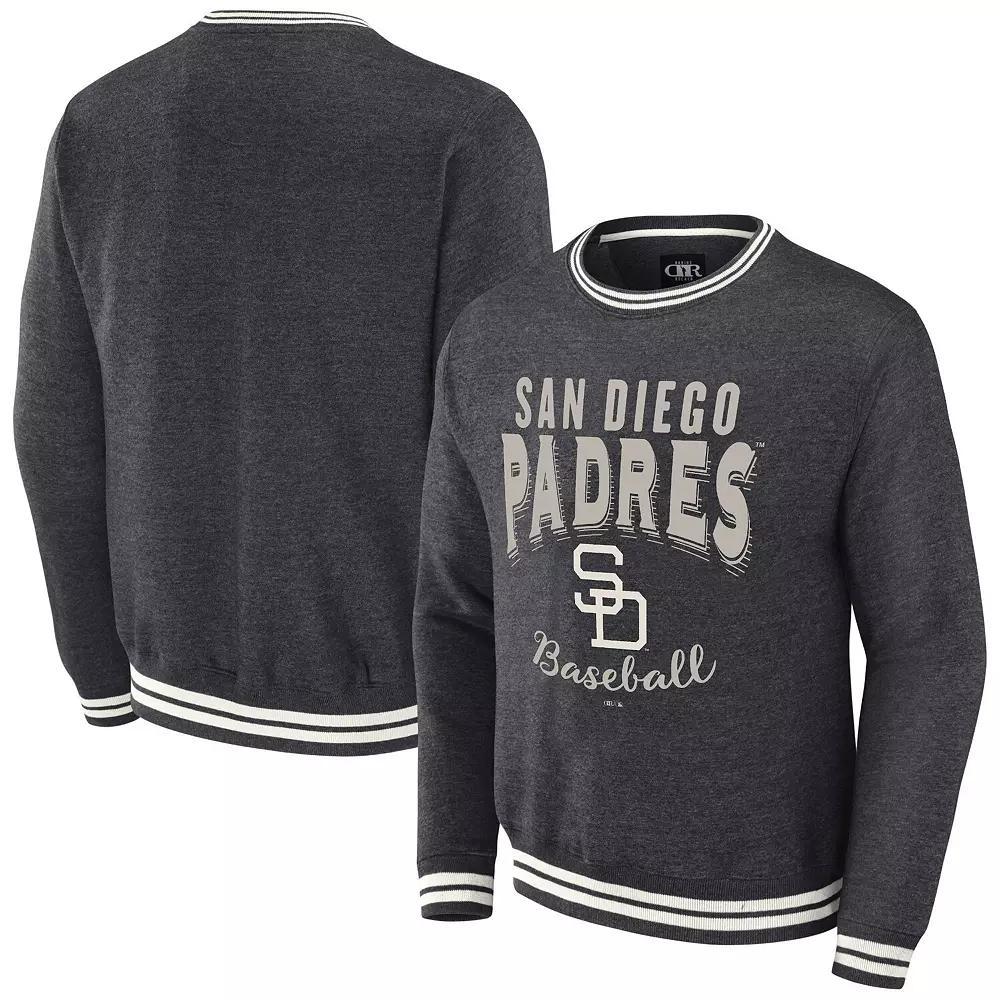 Men's Darius Rucker Collection by Fanatics Heather Charcoal San Diego Padres Vintage Pullover Sweatshirt,  Product Image