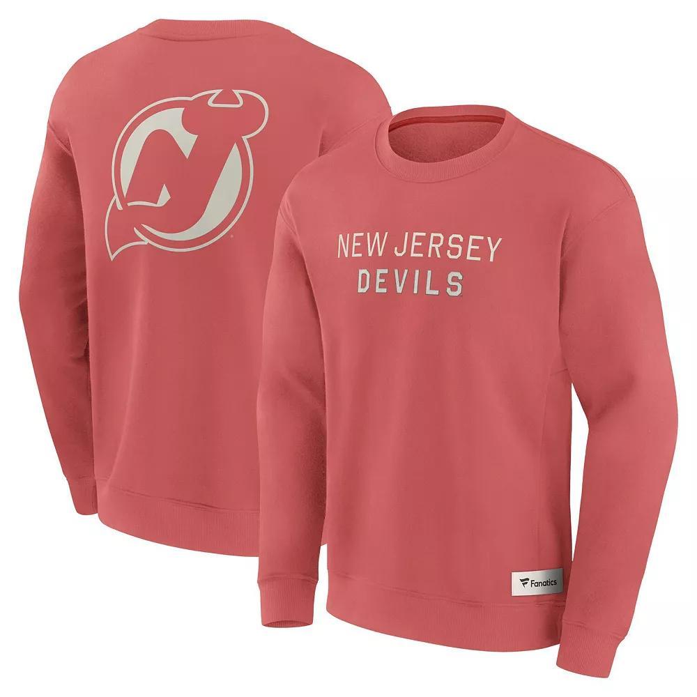 Men's Fanatics Red New Jersey Devils Elements Future Ground Lettering Pullover Sweatshirt,  Product Image