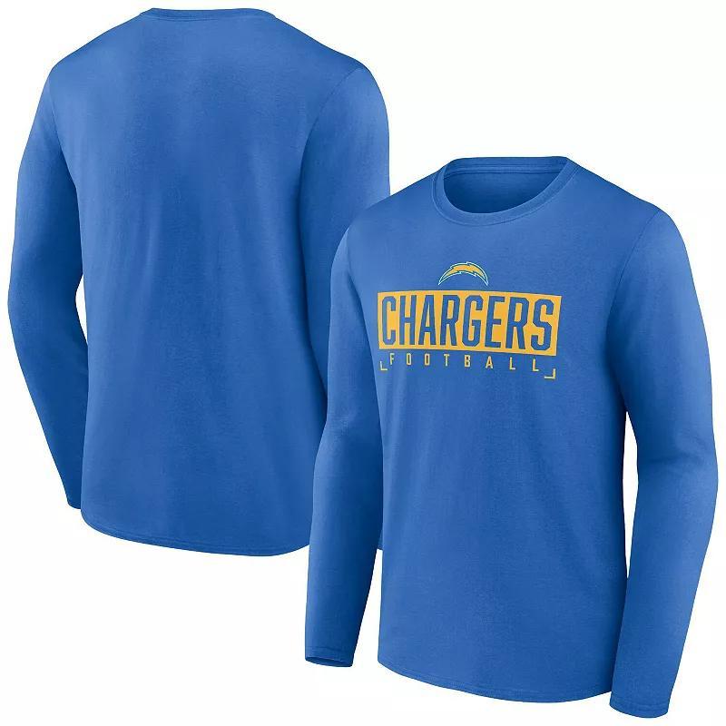 Mens Fanatics Branded Powder Blue Los Angeles Chargers Big & Tall Wordmark Long Sleeve T-Shirt Product Image