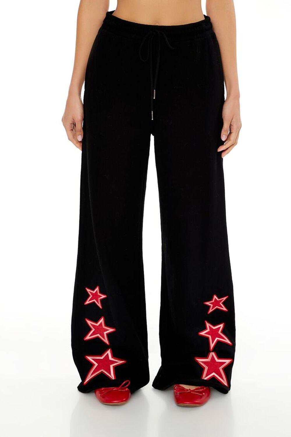 Star Patch Mid-Rise Sweatpants | Forever 21 Product Image