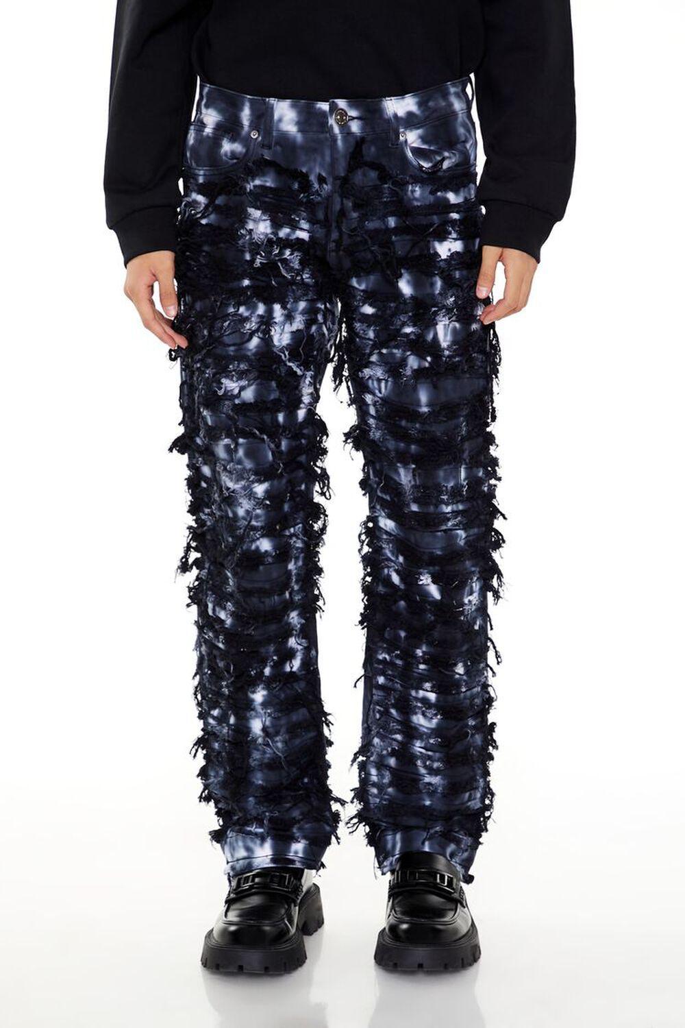 Destroyed Bleach Dye Slim-Fit Jeans | Forever 21 Product Image