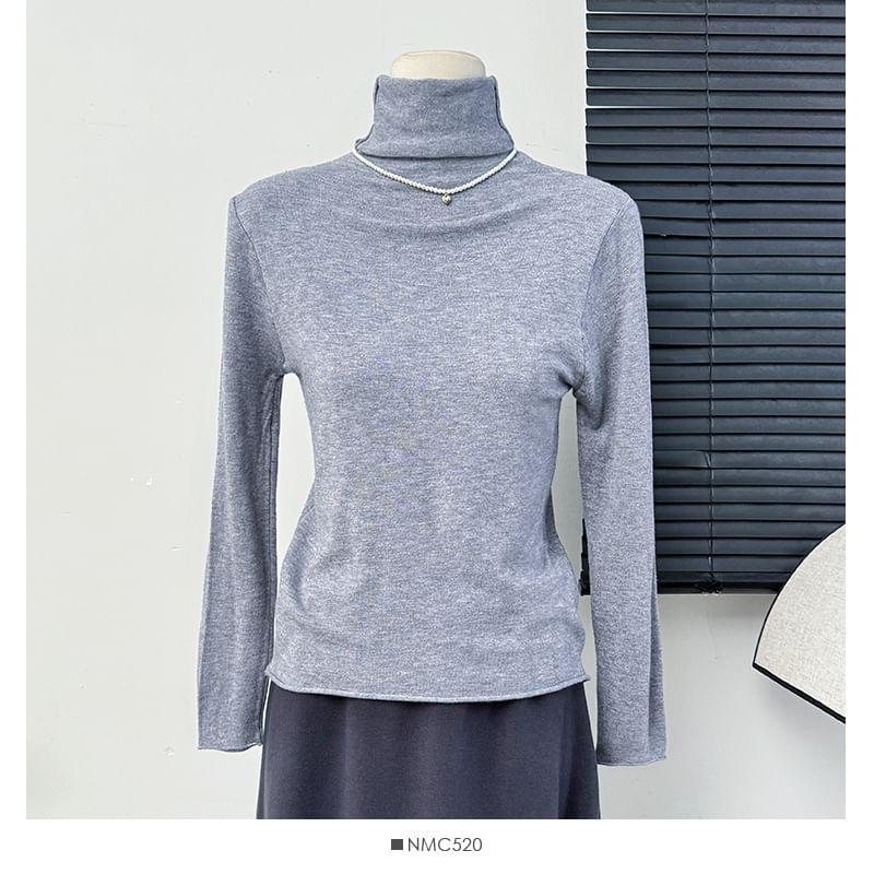 Set: Asymmetrical Wool Vest + High-Neck T-Shirt Product Image