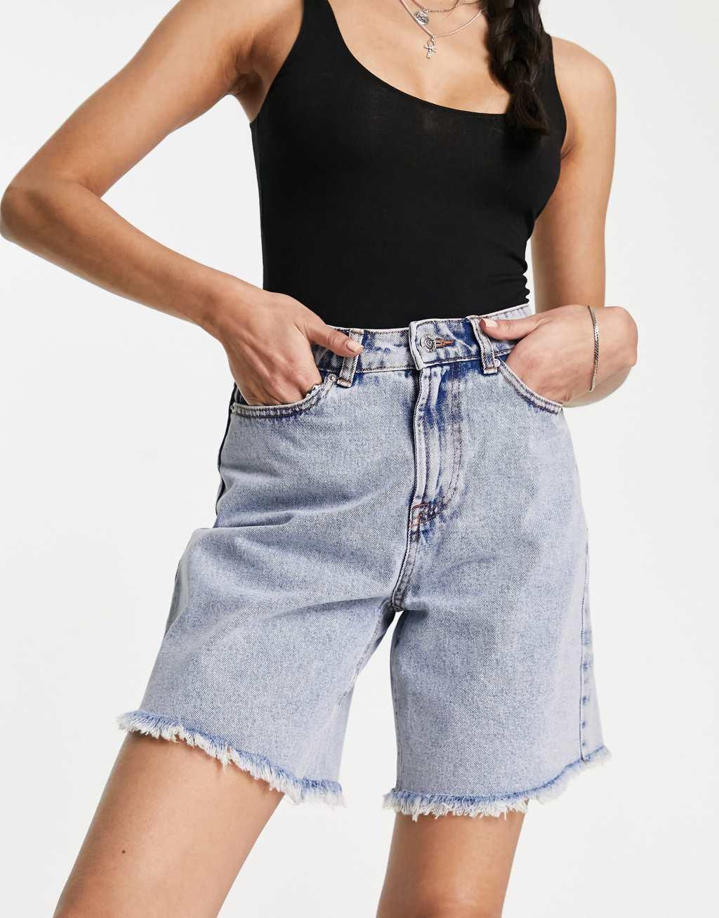 Miss Selfridge long line denim short Product Image