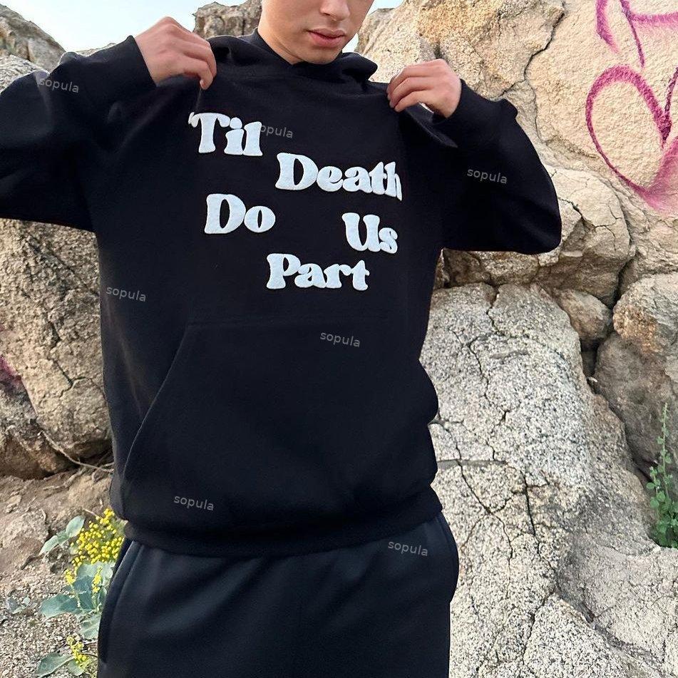 Til Death Do Us Part Graphic Puff Print Hoodie Product Image