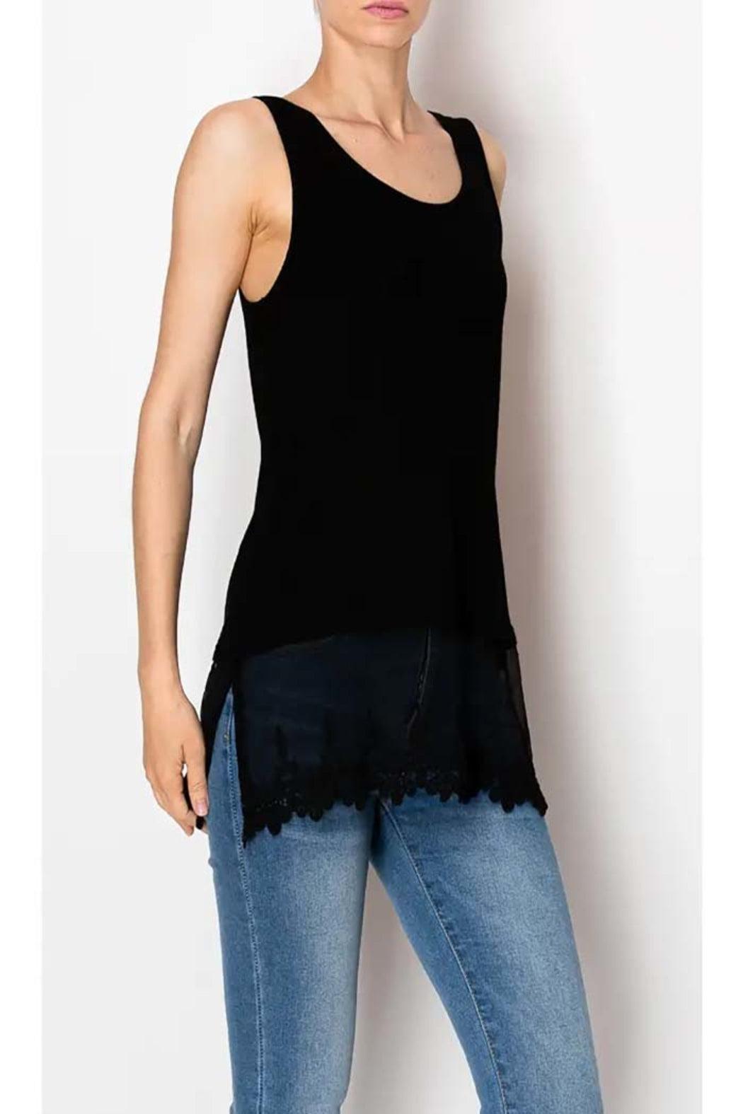 Tank Top With Lace Layer Product Image