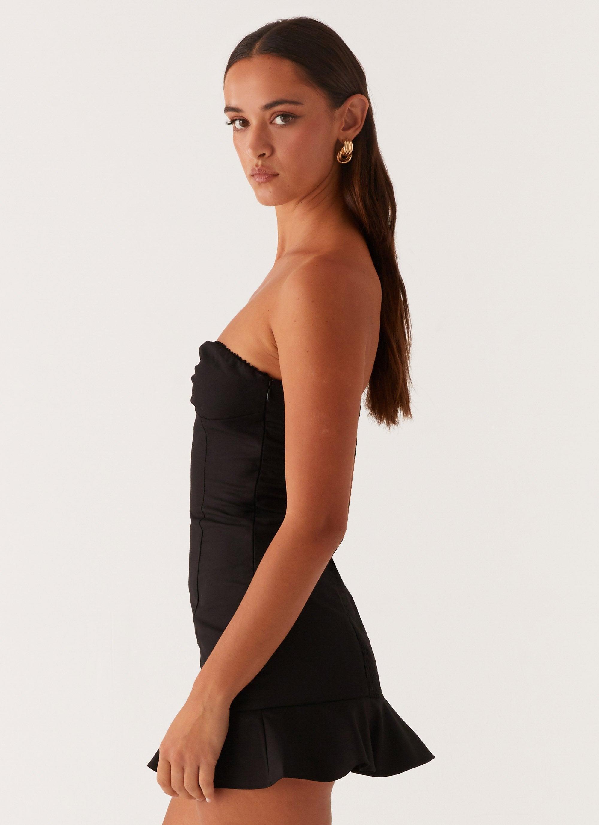 Delmi Bustier Mini Dress - Black Product Image