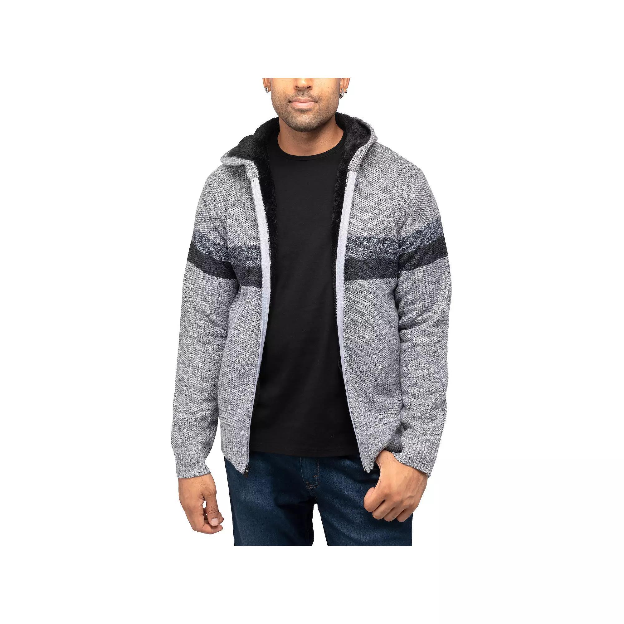 Men's Xray Full-Zip Hooded Sweater, Size: 2XL, Gray Product Image