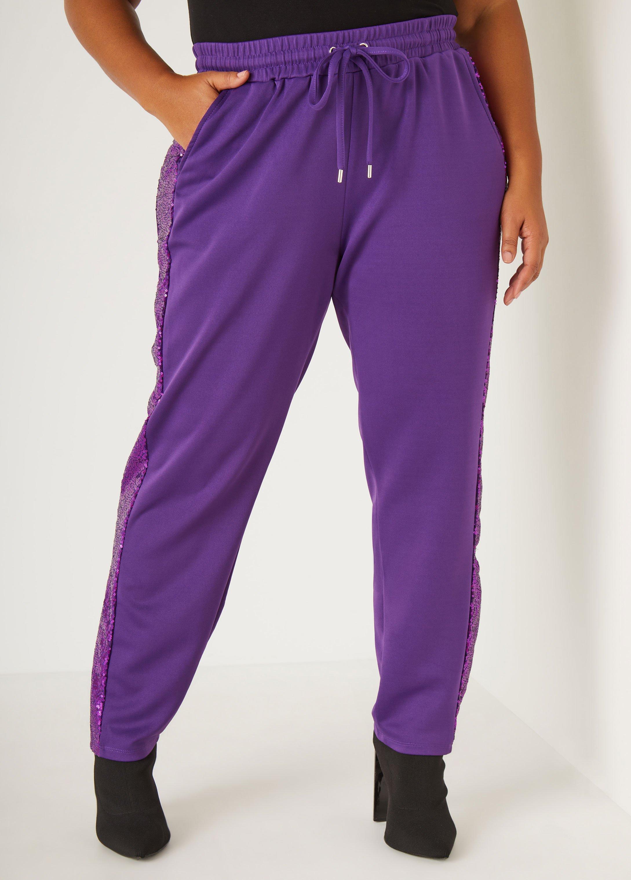 Sequin Trimmed Joggers Product Image