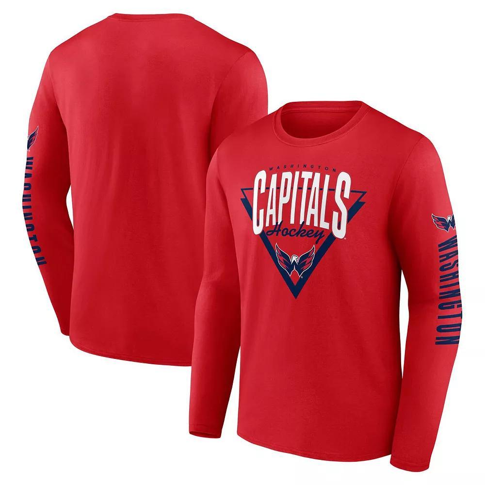 Men's Fanatics Red Washington Capitals Headline Long Sleeve T-Shirt, Size: Small Product Image