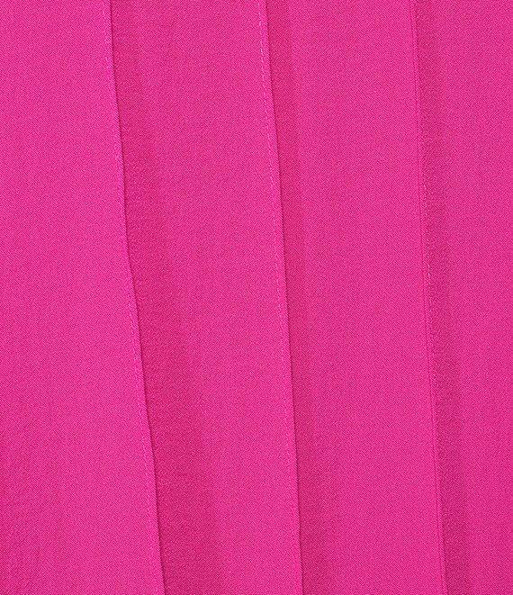 John Mark Wire Collar Split V-Neck 3/4 Sleeve Pintuck Detail Top Product Image