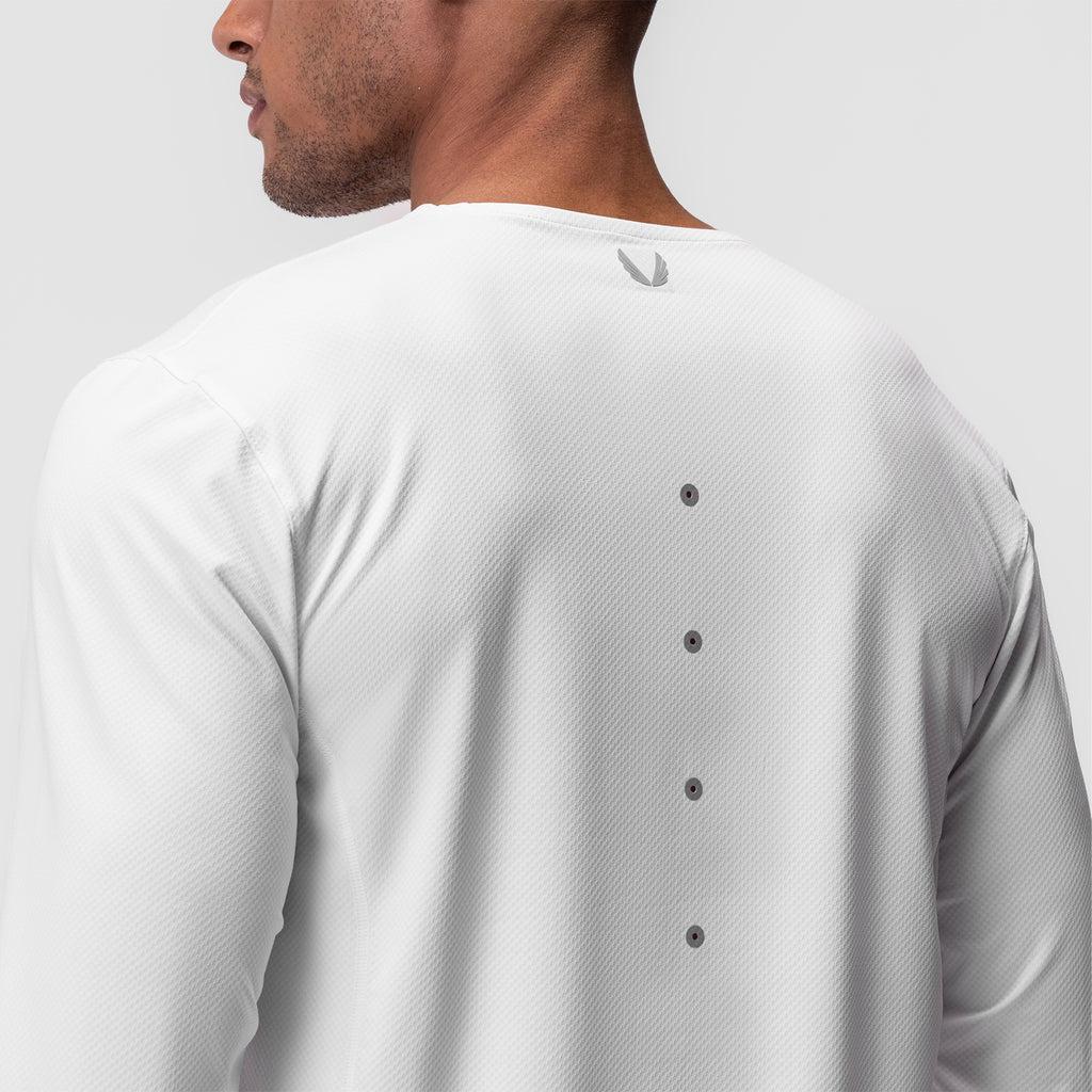 0907. AeroSilver® Training Long Sleeve - White "Space Bracket" Product Image