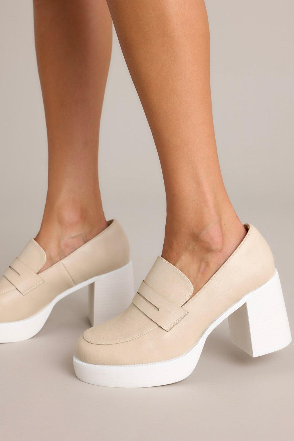 Like What I Like Beige Platform Loafer Product Image