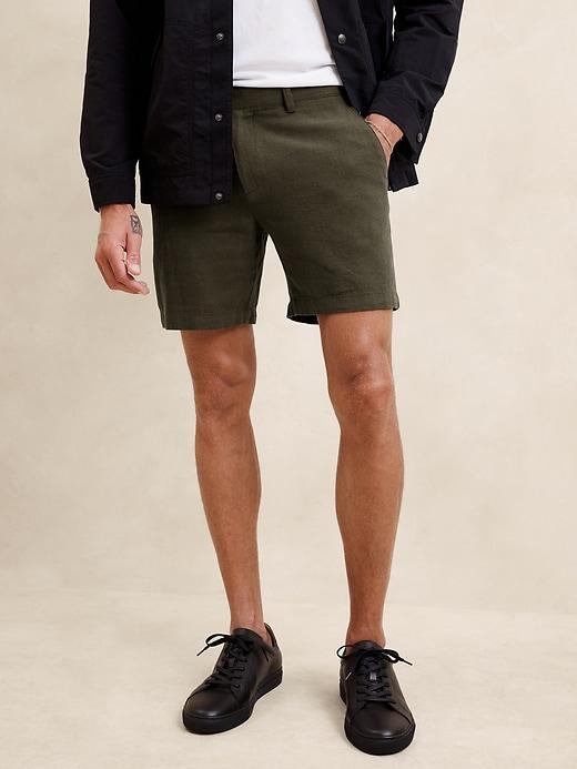 7" Linen-Blend Short Product Image