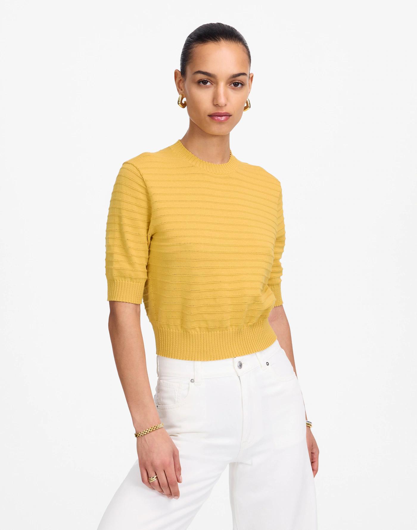 Textural-Stitch Cotton Sweater Product Image