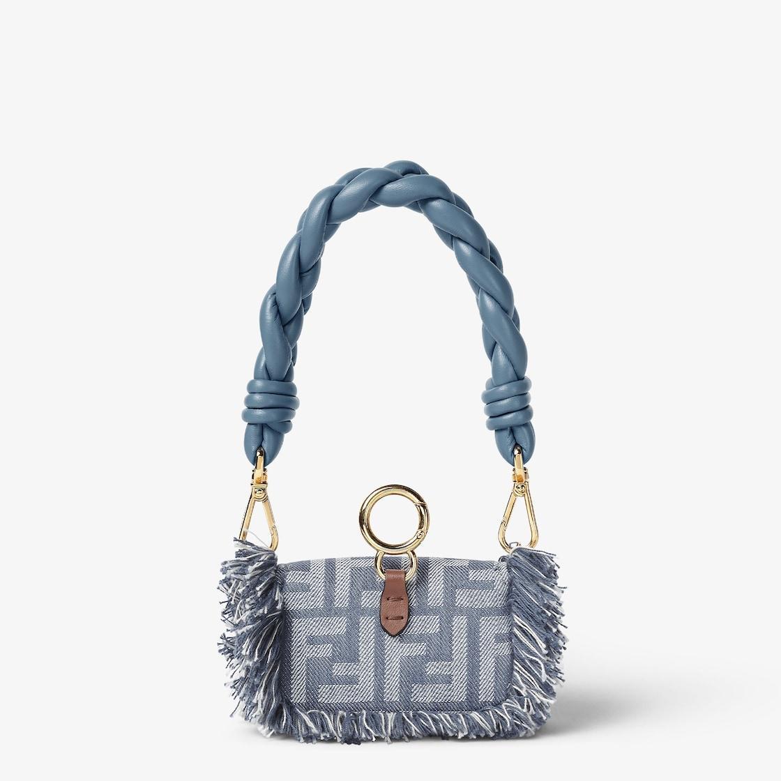 Nano Baguette CharmBlue FF denim charm Product Image