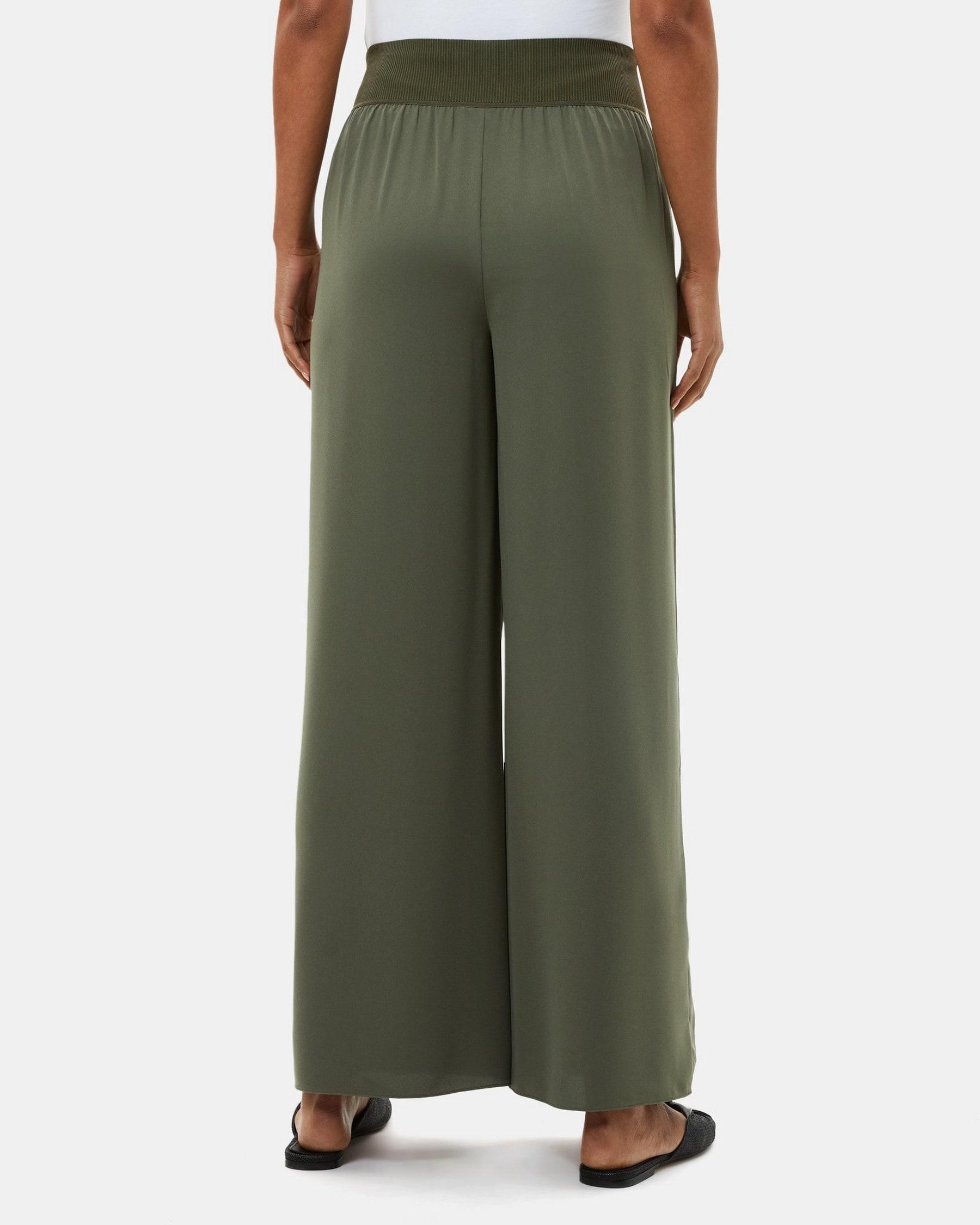 Slit Wide-Leg Pant in Crepe Product Image