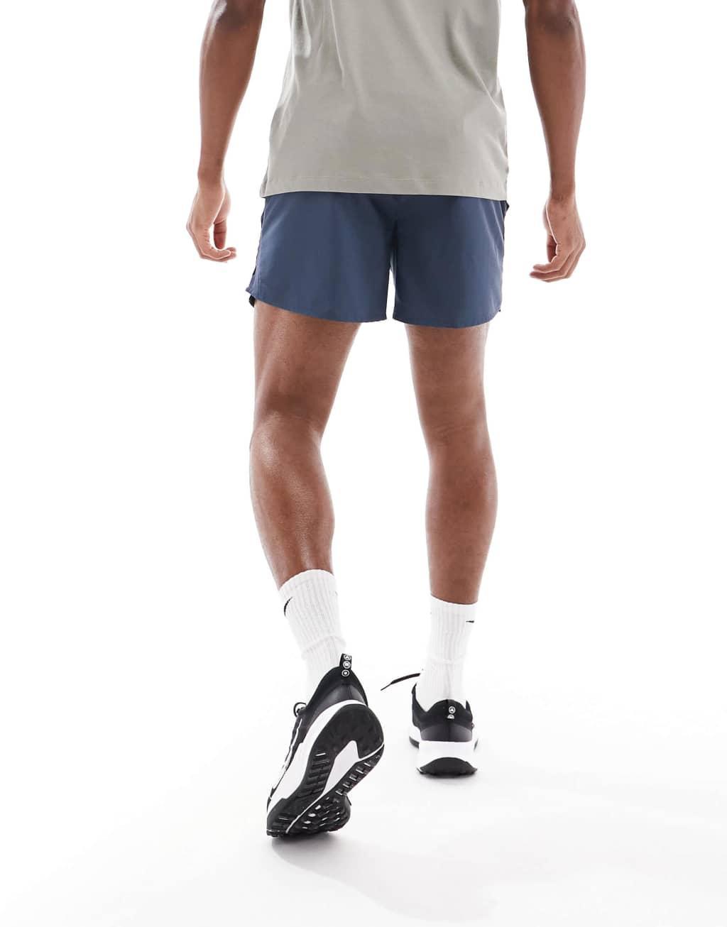 Nike Running Challenger Dri-FIT 5 inch shorts in dark blue Product Image