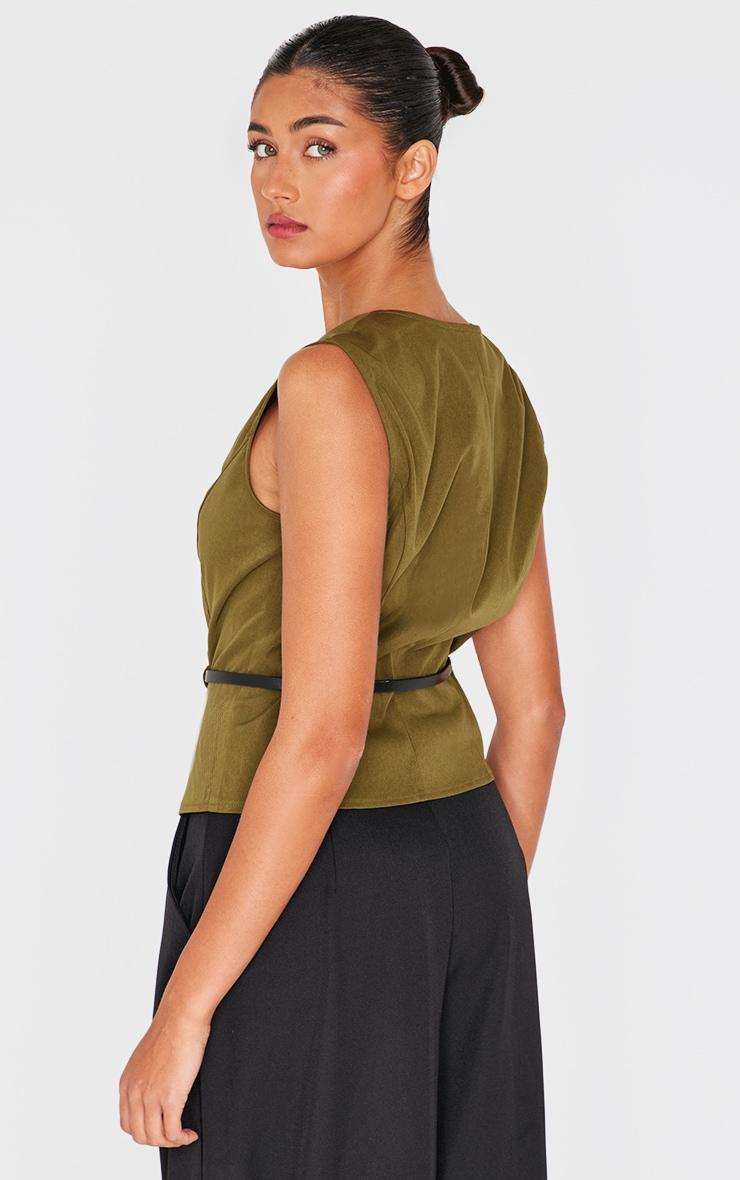 Khaki Thin Belt Vest Product Image