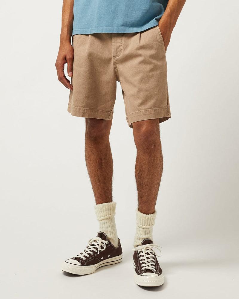 Heavy Twill Pleated Short - Grey Product Image