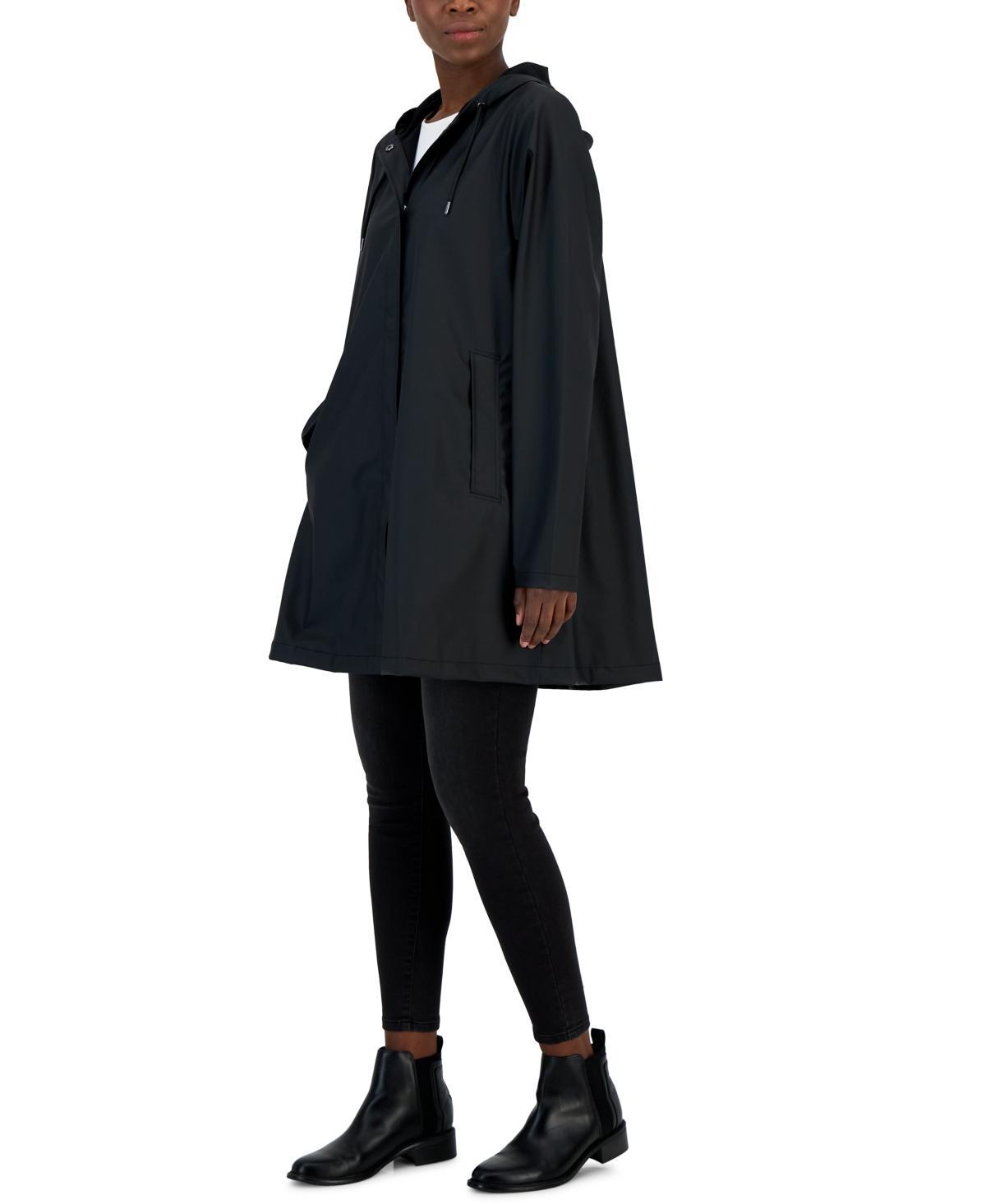 Rains Womens Hooded A-Line Rain Jacket Product Image