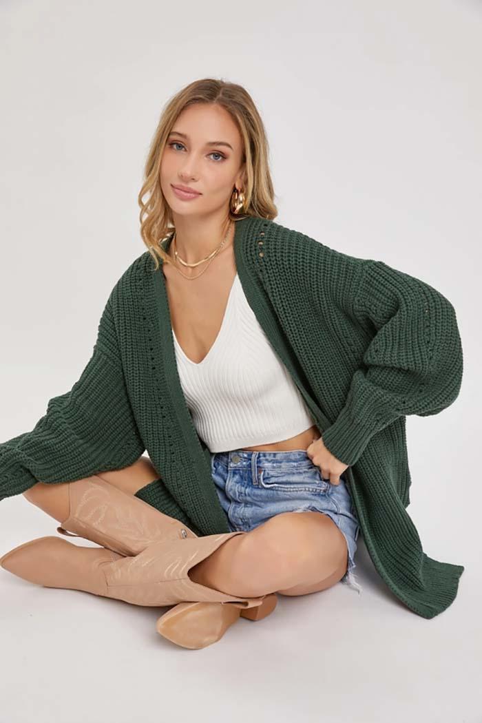 Knit Sweater Cardigan Product Image