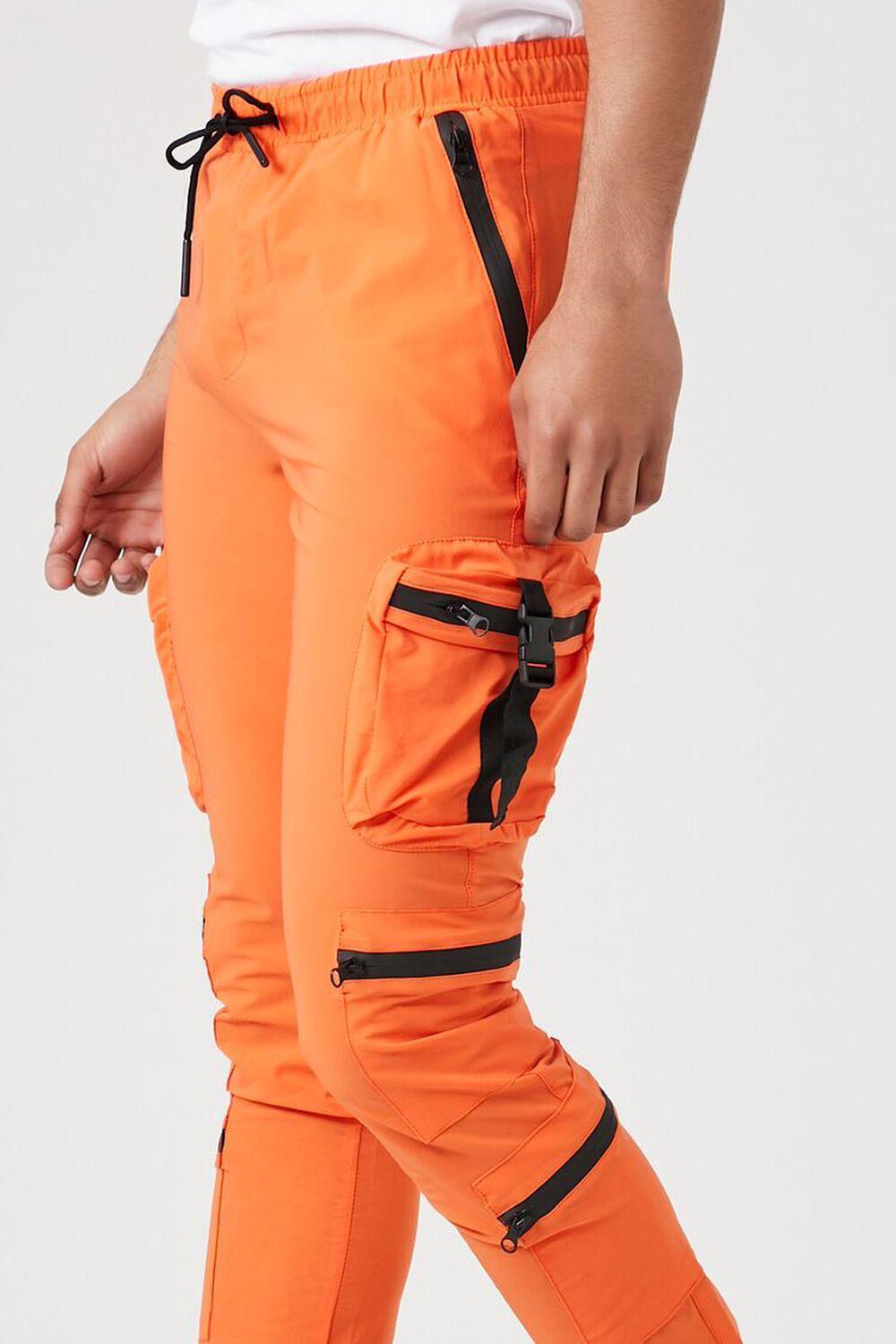 Contrast Zipper Cargo Joggers | Forever 21 Product Image