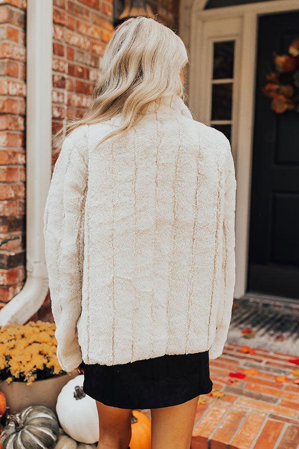 Luxe Feeling Plush Jacket in Cream Product Image