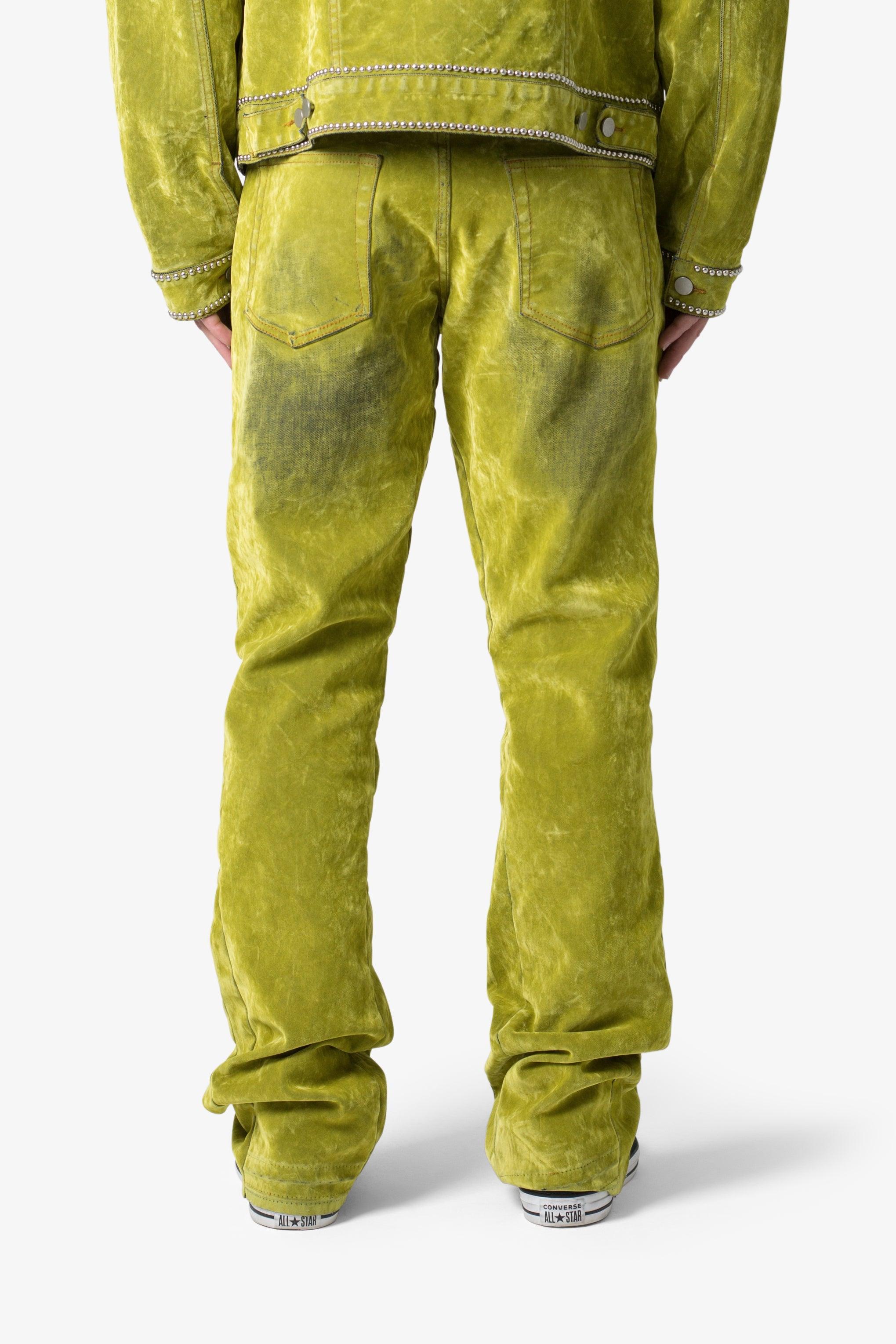 B576 Western Flare Denim - Green Product Image